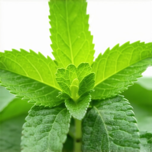 Mint leaves being processed in a laboratory for maximum medicinal extraction