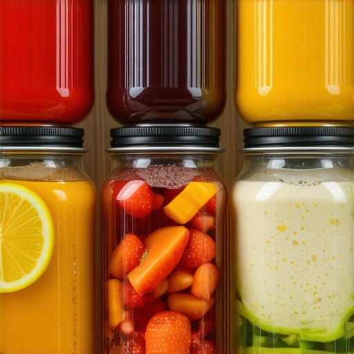 Advanced home fermentation techniques Home fermentation jars with fruits and probiotics demonstrating advanced techniques