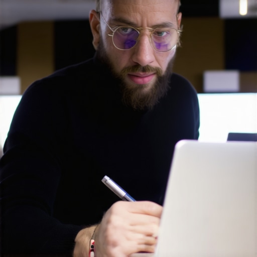 Stručnjak koji analizira podatke na laptopu, simbol analitike