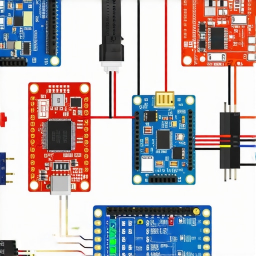 Diagram of a sophisticated DIY electronic system with sensors and controllers.