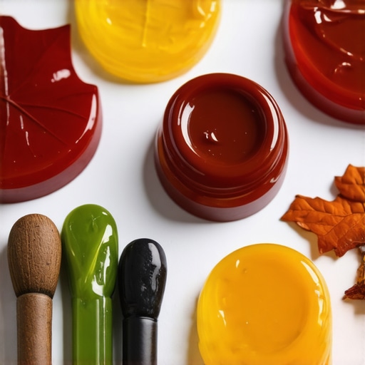 Close-up of natural autumn decorations with sealing wax and protective coatings, emphasizing durability and eco-friendliness.