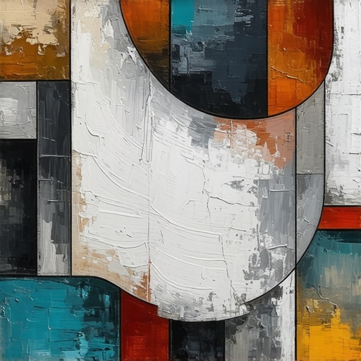 Close-up of a recycled material sculpture showing patina and layered textures