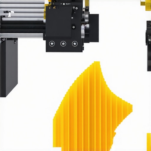 Futuristic 3D Printing in Action High-tech 3D printer producing complex object with precision