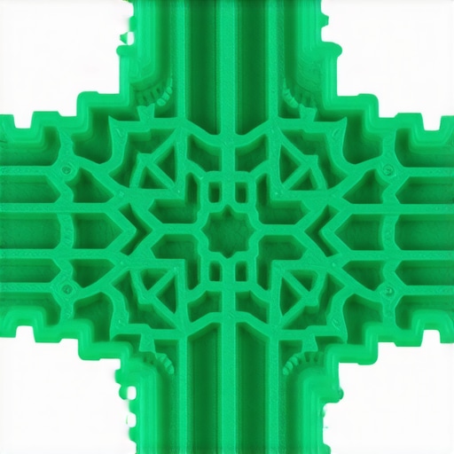 Advanced 3D printed Christmas ornaments from recycled materials with intricate details