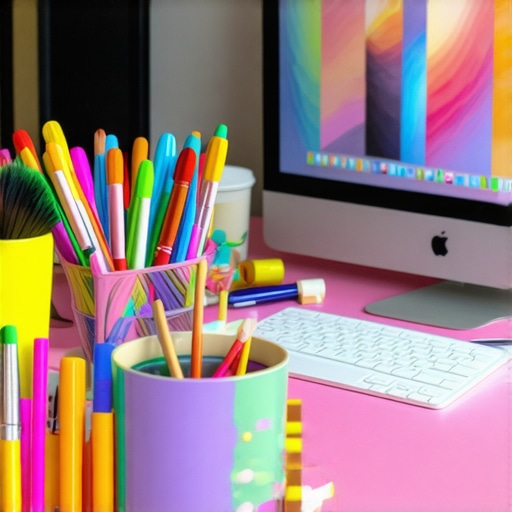 Kreativni radni prostor za inspiraciju Osoba koja radi u kreativnom radnom okruženju sa alatima i vizualima