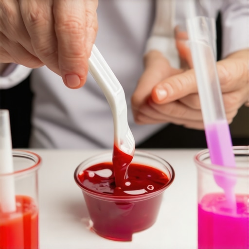 Molekularno kuvanje i hemija ukusa Detalj naučnog eksperimenta sa kulinarskim sastojcima i laboratorijskim alatima