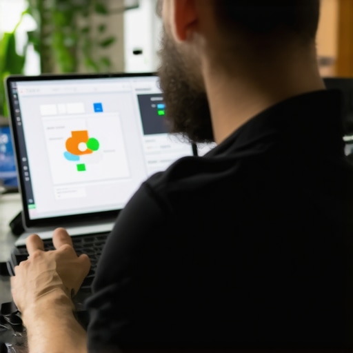 Professional digital prototype design in CAD software A designer creating a detailed digital prototype using CAD software on a high-resolution monitor