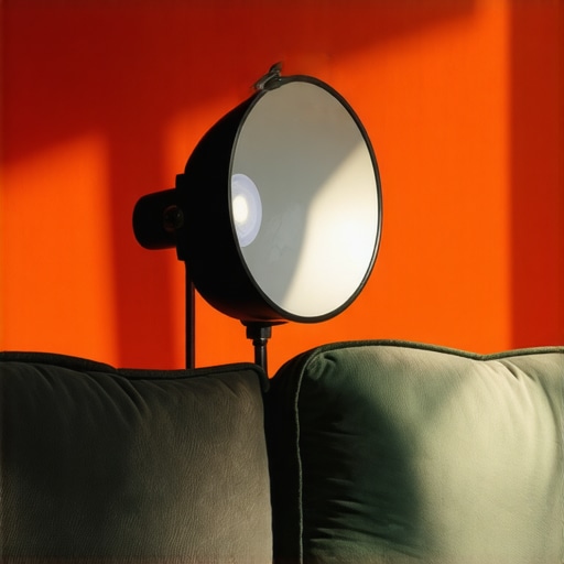Professional-looking home photo with creative lighting A beautifully lit object in a home studio setup using DIY reflectors and colorful fabrics