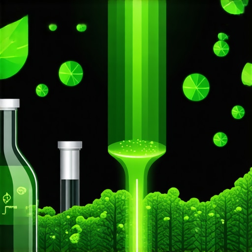 Illustration of scientific recycling process with eco-friendly materials and equipment