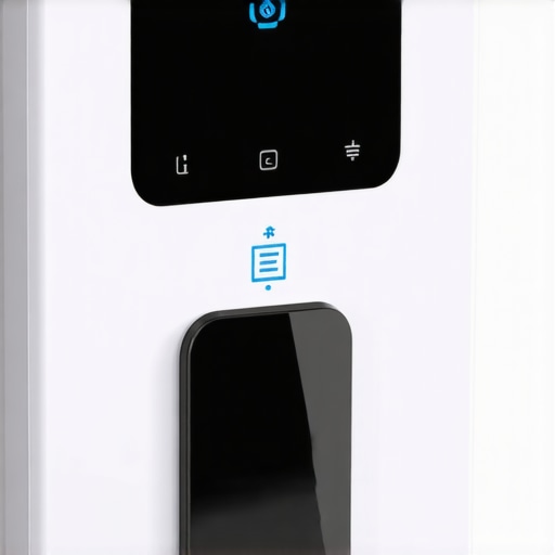 Smart pet safety device with sensors Modern pet space with safety sensors and innovative design