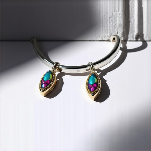 Unikatna ručno rađena ogrlica Detalj ručno izrađene unikatne ogrlice sa šarenim perlama i metalnim elementima