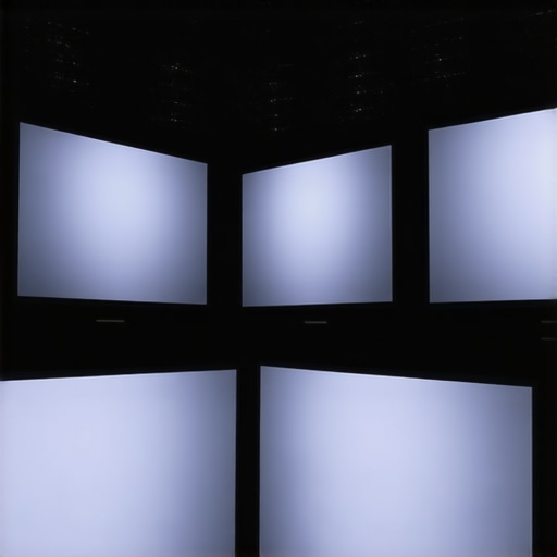 Virtual TV production set with holographic effects A technologically advanced virtual set used for TV series filming with holographic displays.