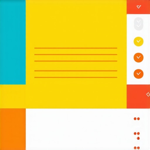 A colorful, well-organized shopping list infographic showing categories and color codes for efficient shopping