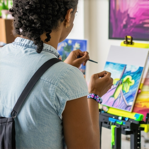 Art Therapy Session for Emotional Healing People engaging in art therapy activities in a peaceful studio setting.