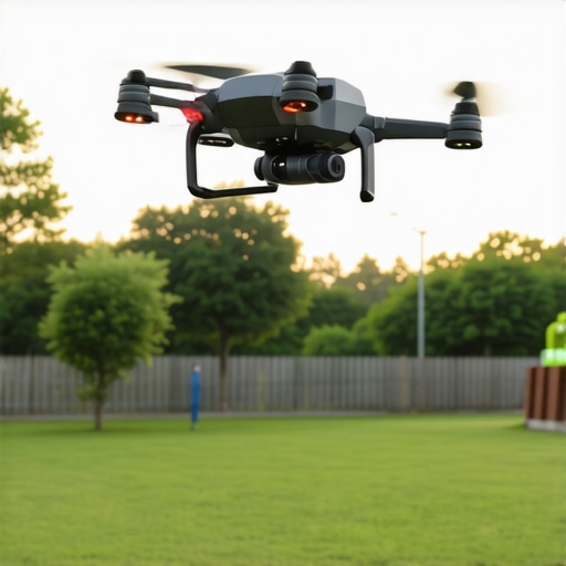 Budućnost kućne sigurnosti 2025. Futuristic smart home security system with AI and drones