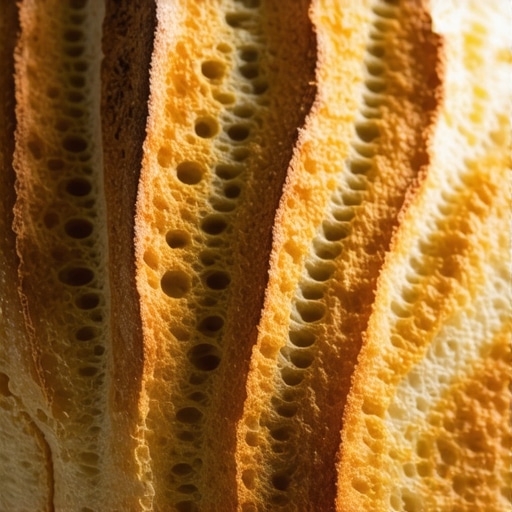 Detalj hrskave korice domaćeg kruha Close-up of crusty artisan bread with scoring details