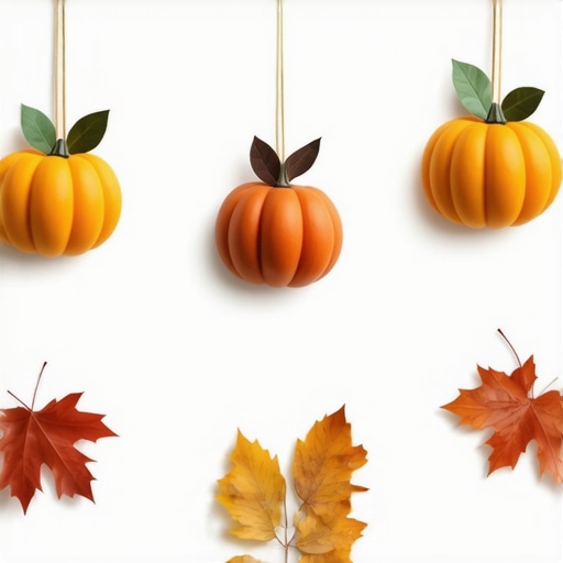 Recycled materials used in DIY autumn decorations