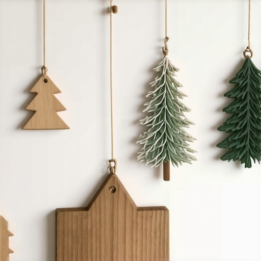 Eco-friendly handmade Christmas ornaments in a cozy workshop