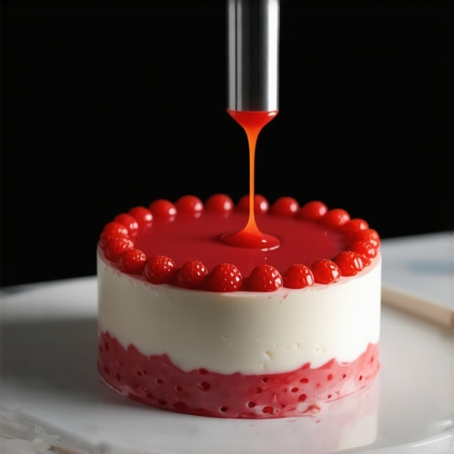 Future of Dessert Preparation Smart kitchen with advanced devices making layered cream dessert