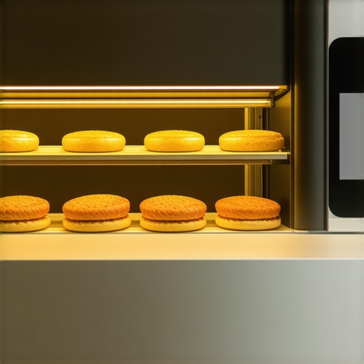 Future of Healthy Baking A modern bakery with advanced machines and natural ingredients, symbolizing future innovations in healthy baking