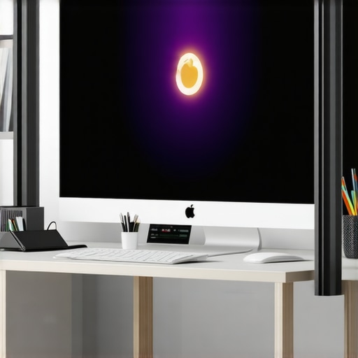 Future of Logo Design and Branding Futuristic workspace with AI tools for logo design