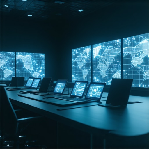 Futuristic Workspace A modern futuristic workspace with holograms and digital tools for efficient note-taking.