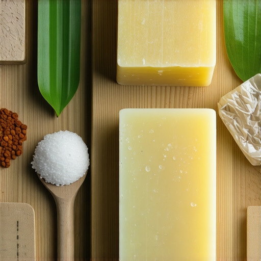 Old-fashioned soap-making with natural ingredients