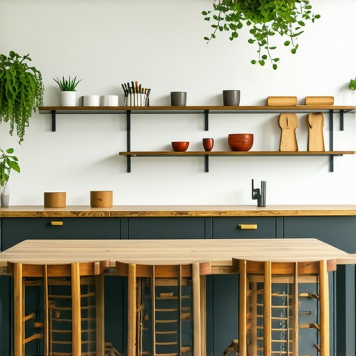 Recycled Furniture Workshop Modern workshop creating furniture from recycled wood and metal materials