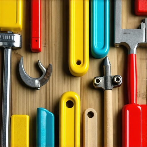 Recycled furniture materials collection Collection of recycled wood, plastic, and metal for furniture making