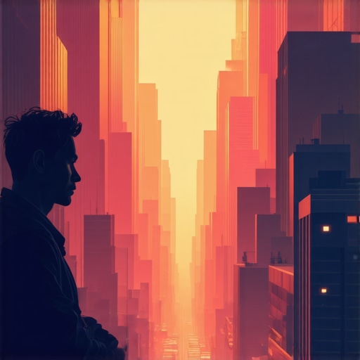 Reflecting on Innovation and Humanity Person pondering the impact of innovation on human society