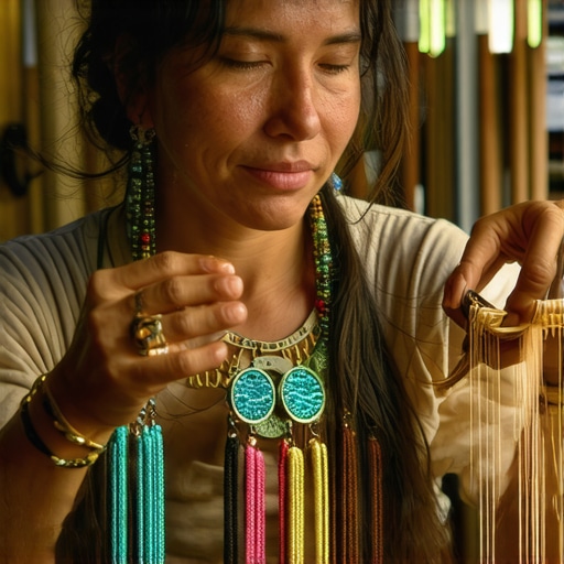 Ručni rad nakita u radionici Zanatlija izrađuje unikatne ogrlice koristeći prirodne materijale u radionici