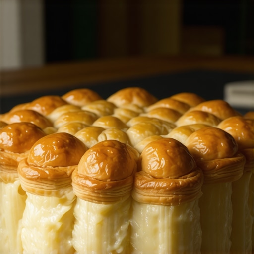 Traditional Serbian Krempita Serbian krempita with crispy top and creamy filling