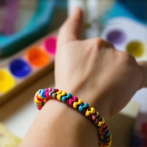 Ručna izrada narukvice na radnom stolu zanatlije