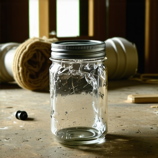 Ručno napravljena Lajdenska tegla od tegle za krastavce i aluminijumske folije na drvenom stolu.