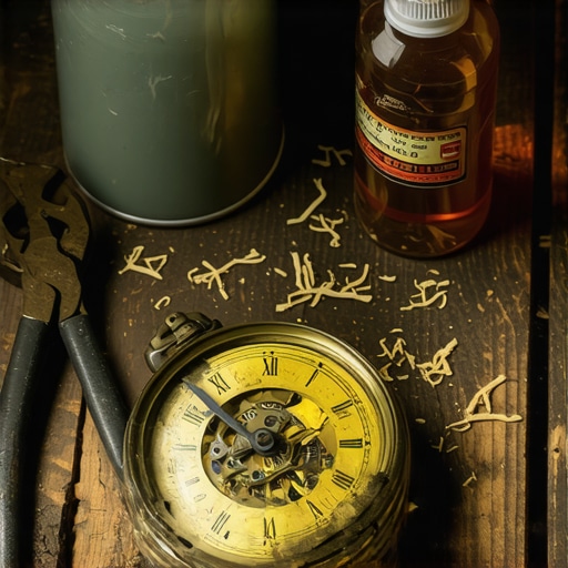 Rastavljeni mehanizam starog sata na drvenom stolu spreman za reciklažu u kuhinjski tajmer.