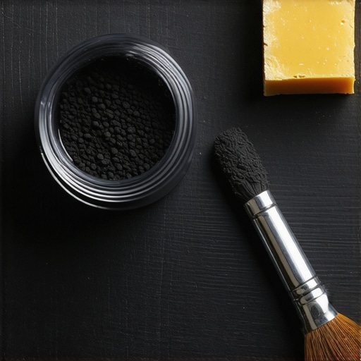 Sastojci za prirodni domaći ajlajner na drvenom stolu