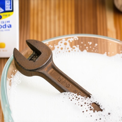 Postupak uklanjanja rđe pomoću sirćeta i mehurića