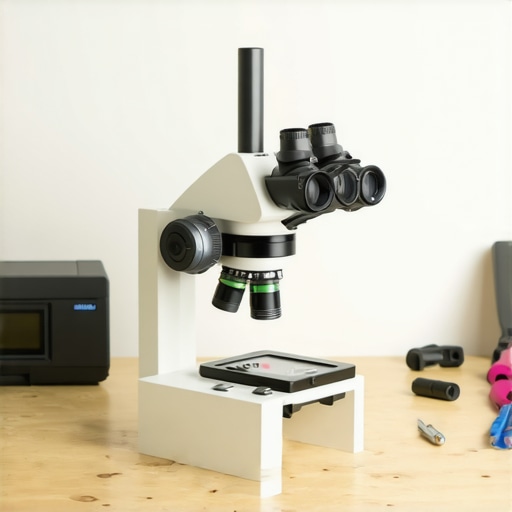 Domaći mikroskop napravljen od drveta i sočiva iz DVD plejera