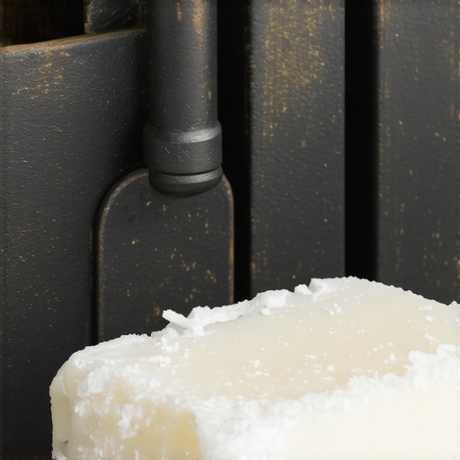 Detaljan prikaz podmazivanja metalne šarke vrata sapunom za uklanjanje škripe.