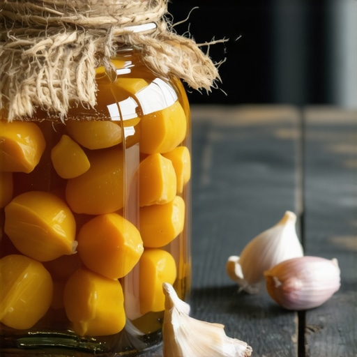 Tegla sa belim lukom i medom na drvenoj površini u procesu prirodne fermentacije