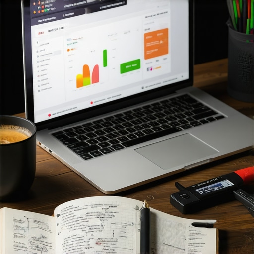 Radni prostor za brzo pravljenje Shopify prodavnice sa laptopom i alatom