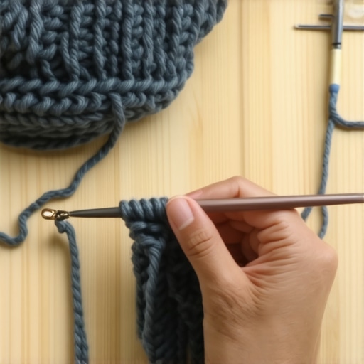 Heklanje torbe od recikliranog pamuka na drvenom stolu