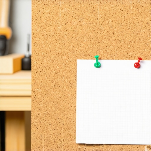 Detaljan prikaz ručno rađene oglasne table od plute sa drvenim okvirom