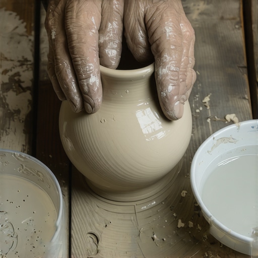 Detaljan prikaz ručnog vajanja vaze kod kuće uz korišćenje valjaka gline