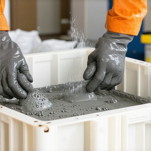 Vibriranje betona u kalupu Proces uklanjanja vazdušnih mehurića iz betonske smese u saksiji