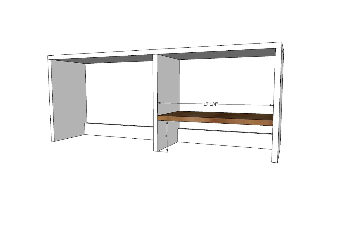 Sklopljena unutrašnja struktura hutch-a sa pregradama