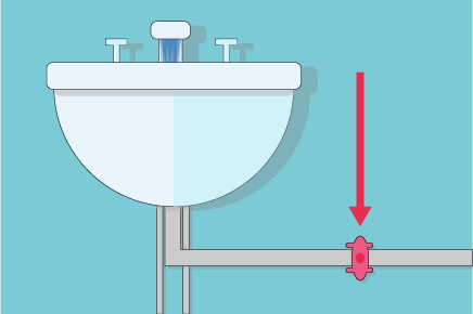 Prikaz delova slavine sa gumicom