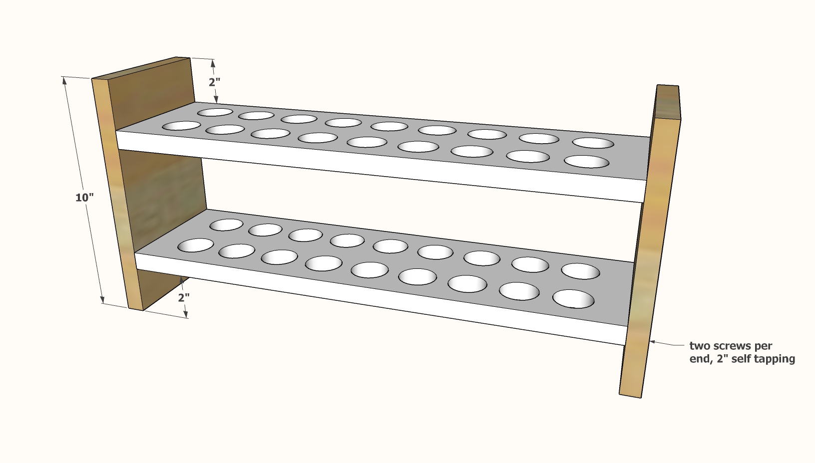 Sečenje drvenih delova za držač