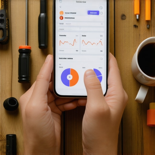 Telefon sa prodajnim rezultatima na radnom stolu