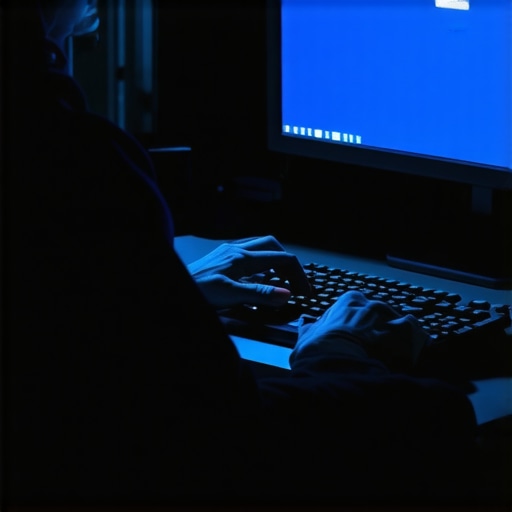 Hands designing a logo using AI tools and vector software on a computer screen.